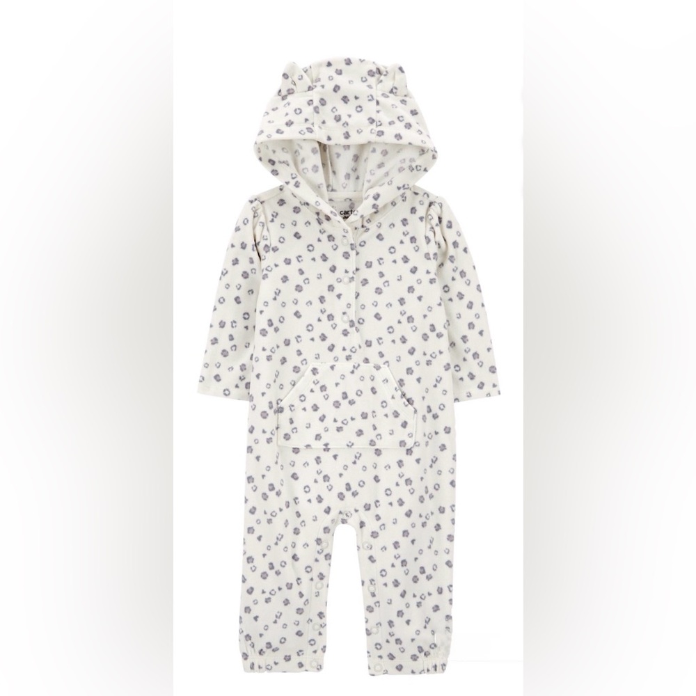 Carter's Child of Mine Baby Girl Hooded Jumpsuit, One-Piece - *NEW*